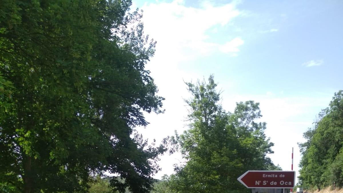 Las obras del camino que lleva a la ermita de Villafranca Montes de Oca.-ECB