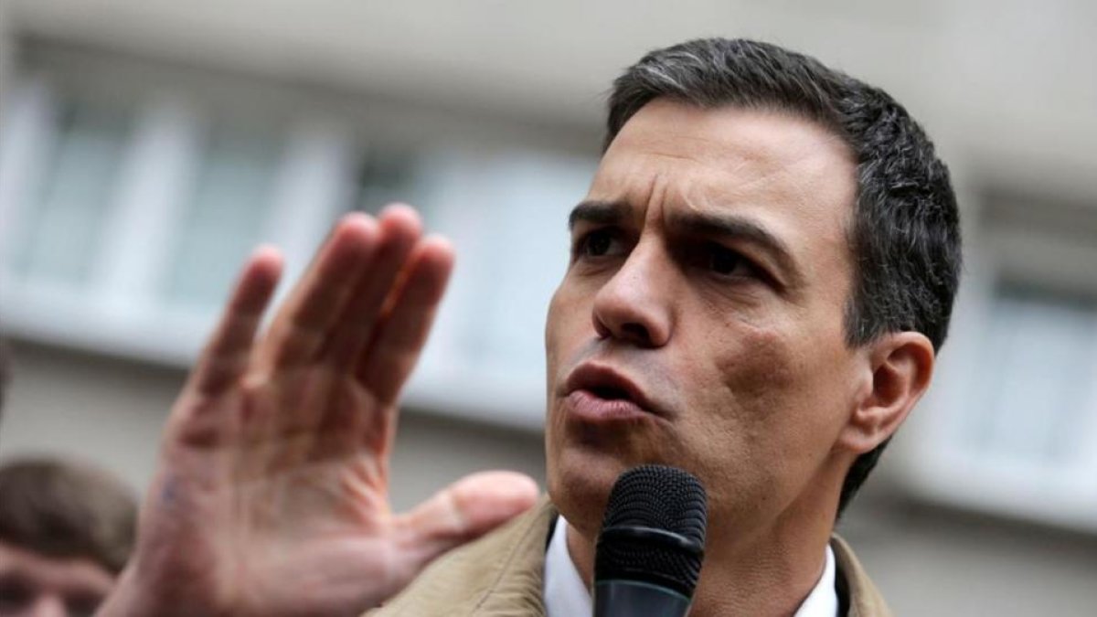 Pedro Sánchez, este jueves en Pontevedra.-REUTERS / MIGUEL VIDAL