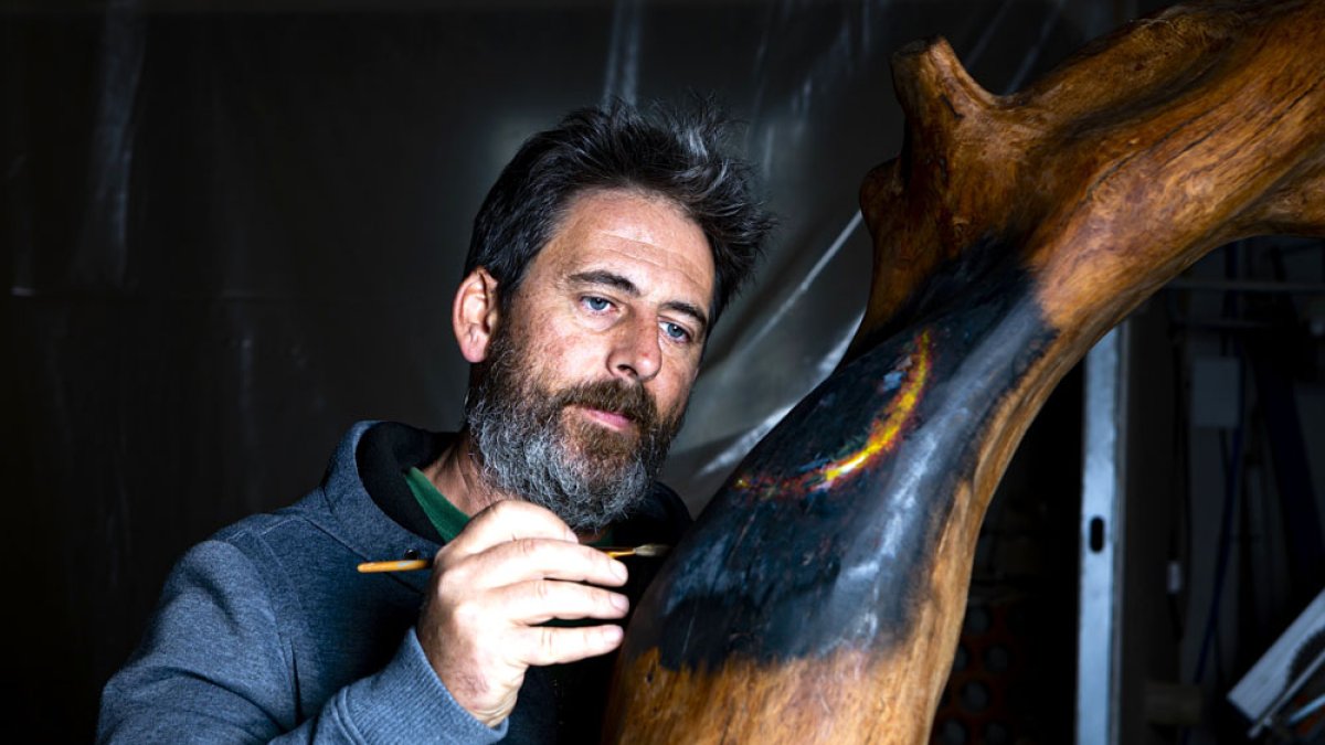 El artista Javier Nestares. DIEGO PELÁEZ