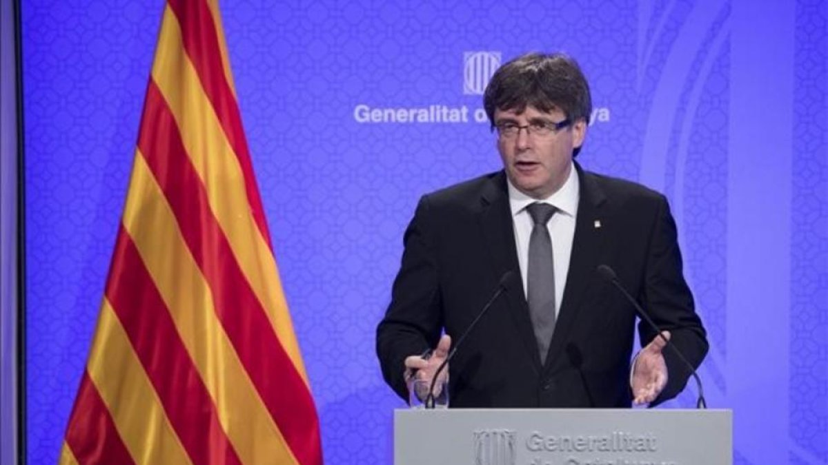 El president de la Generalitat, Carles Puigdemont.-FERRAN NADEU