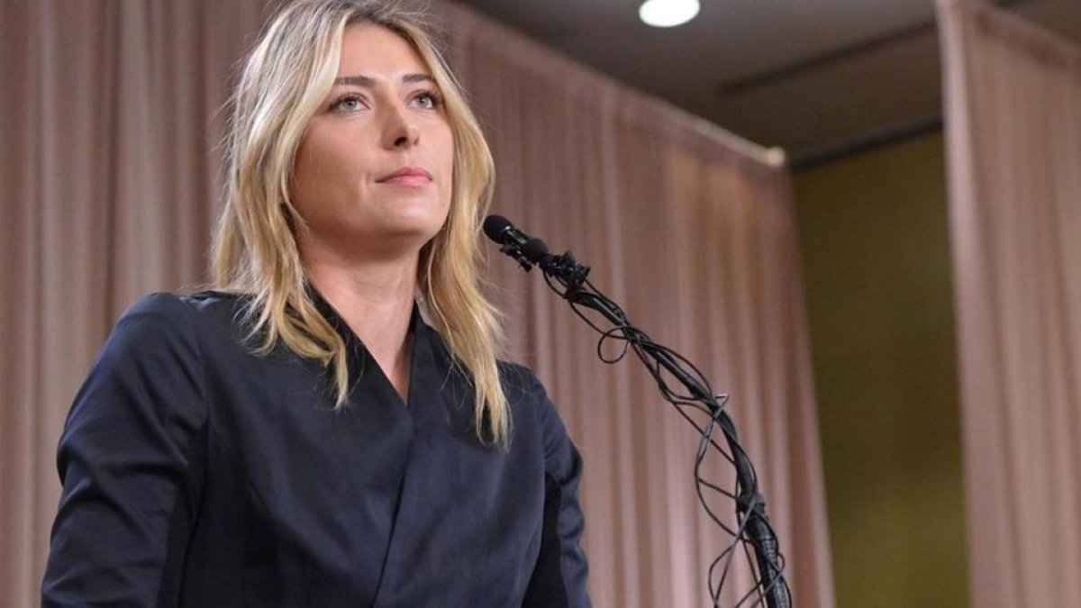 Maria Sharapova, el pasado día 7, cuando anunció que había dado positivo de dopaje.-USA TODAY SPORTS