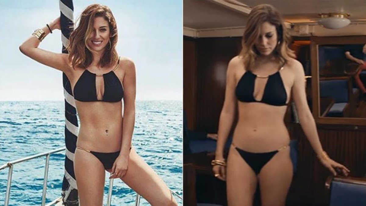 Blanca Suárez, a la izquierda, en la imagen promocional de Women'Secret, y en un frame del vídeo publicitario.-