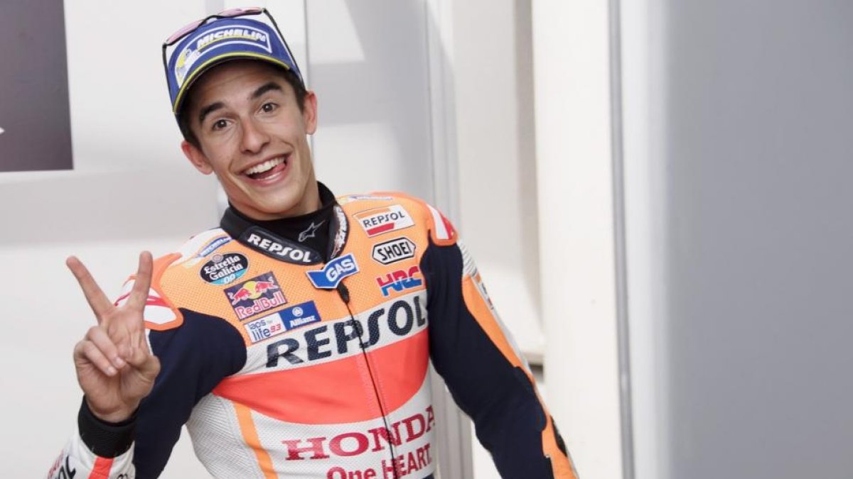 Marc Márquez logra, por vez primera, la ‘pole’ en Barcelona.-MIRCO LAZZARI