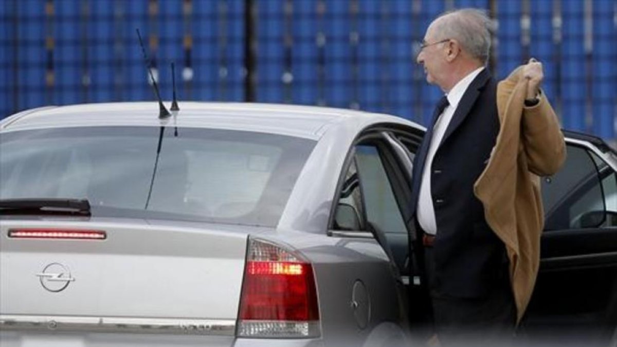 Rato llega a la Audiencia Nacional de San Fernando de Henares.-JOSÉ LUIS ROCA