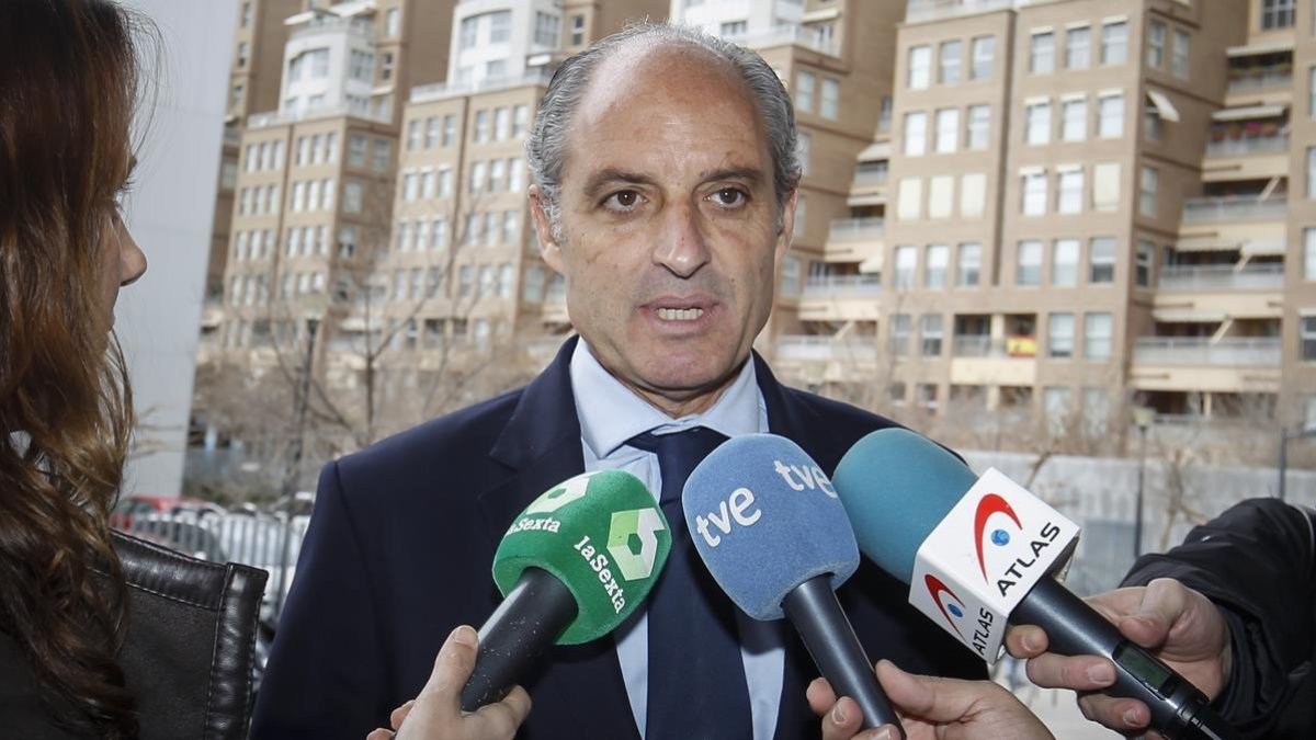 Camps, en una imagen de archivo, tras declarar el pasado mes de febrero en una de las causas de la Fórmula 1-