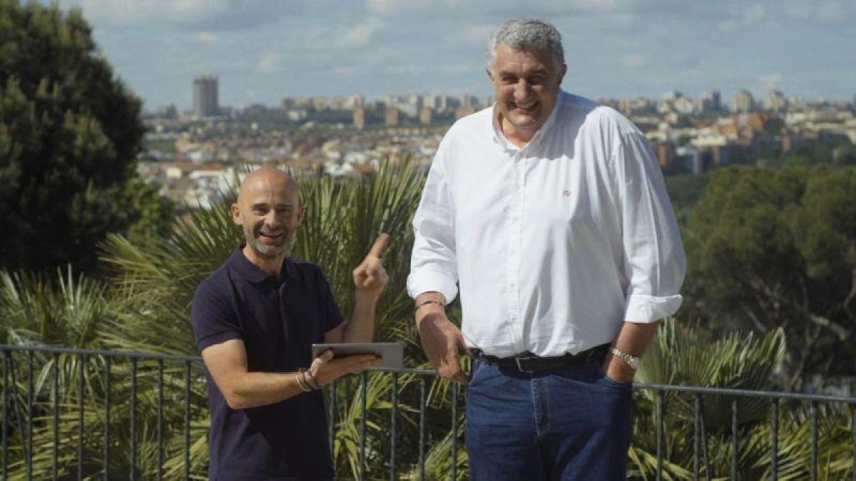 Antonio Lobato con Fernando Romay, en 'Desafía tu mente'.-RTVE