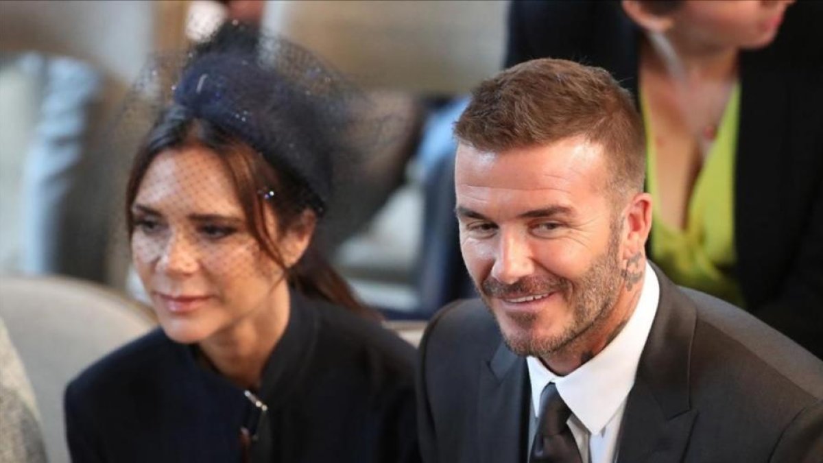 David y Victoria Beckham, en la boda del príncipe Enrique y Meghan Markle.-DANNY LAWSON