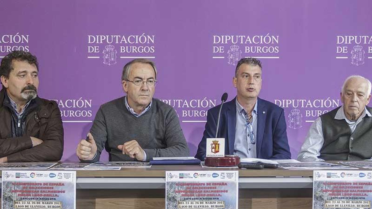 Banconcillos, Carretón, Campelo y Coca, durante la presentación de la prueba en la Diputación.-SANTI OTERO