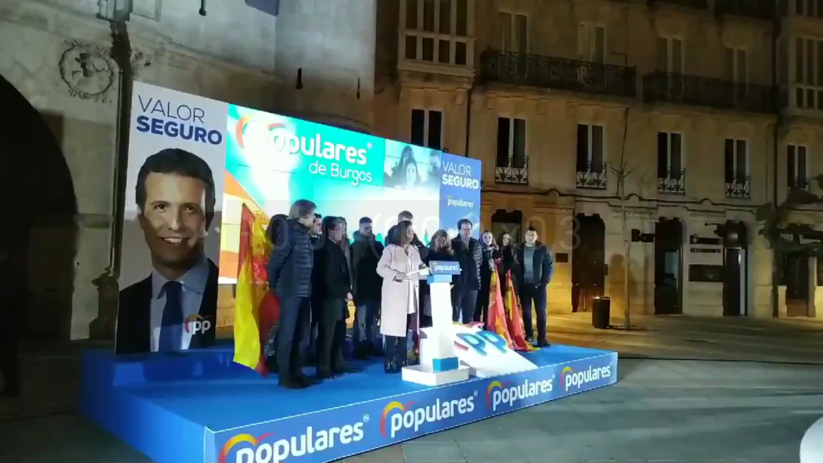 Los candidatos populares intervinieron desde una tarima en el Arco de Santamaría-ECB