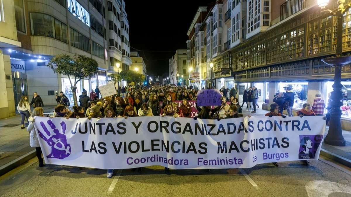 Manifestación, el pasado 25 de noviembre, con motivo del Día Internacional de la Eliminación de la Violencia contra la Mujer. SANTI OTERO