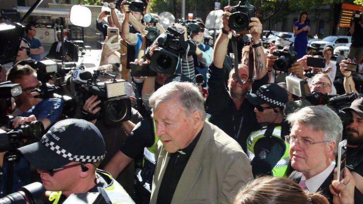 El cardenal australiano George Pell, exjefe de las Finanzas del Vaticano, ascusado de abusos sexuales.-AFP