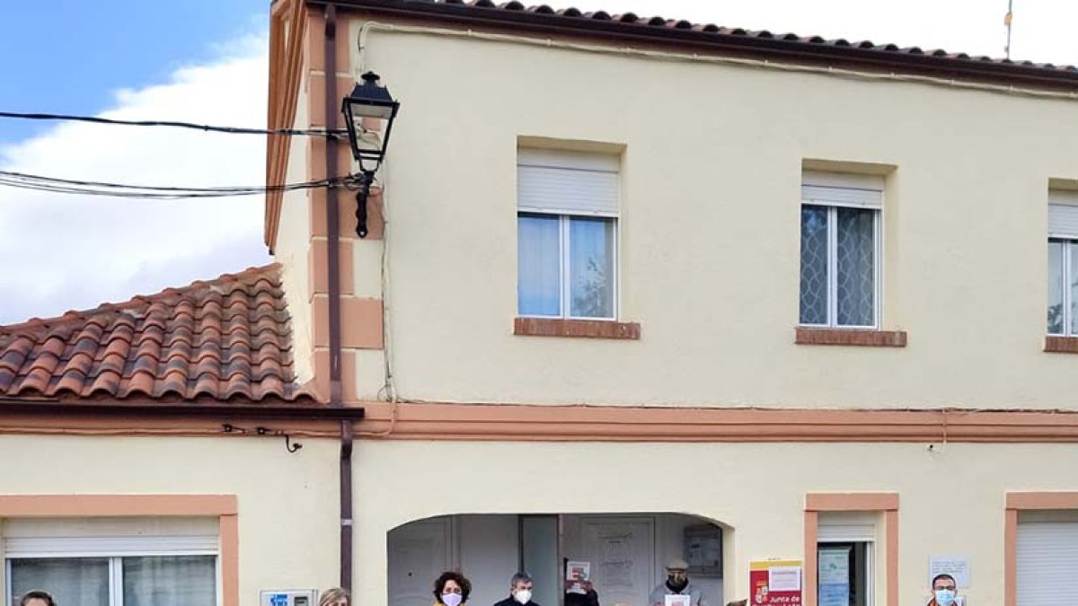 Protesta en Villangómez. ECB