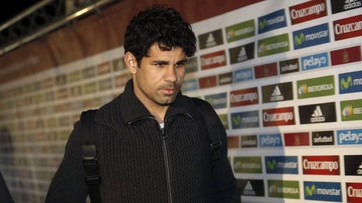 Diego Costa, a su llegada a la concentración de la selección española.-Foto:   EFE / KIKO HUESCA