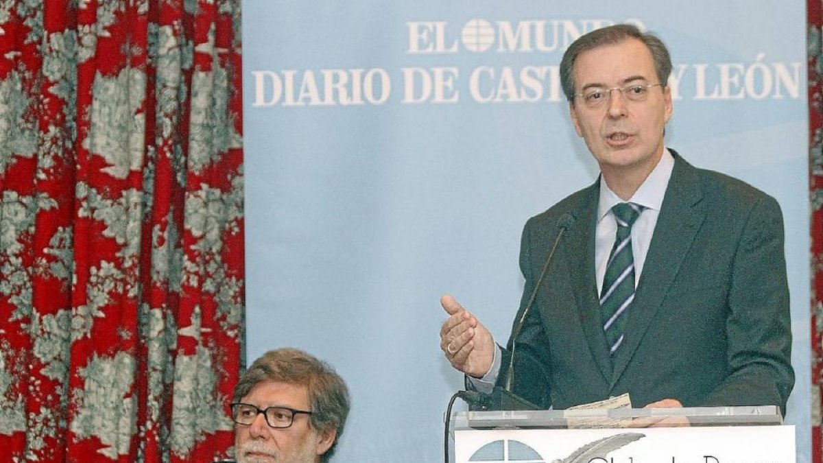 Germán Barrios, en el momento de clausuar el Foro sobre Competitividad y Modelo Productivo.-Bruno Moreno