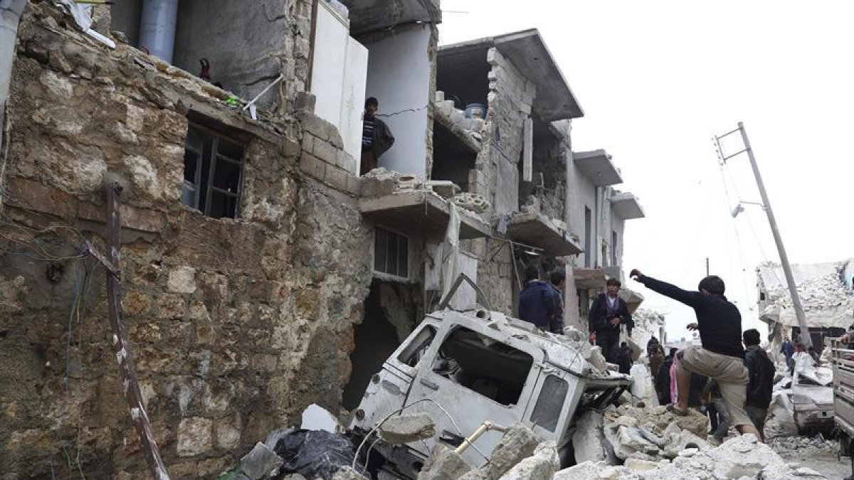 Una imagen de archivo de un bombardeo en Damasco.-EFE / ARCHIVO