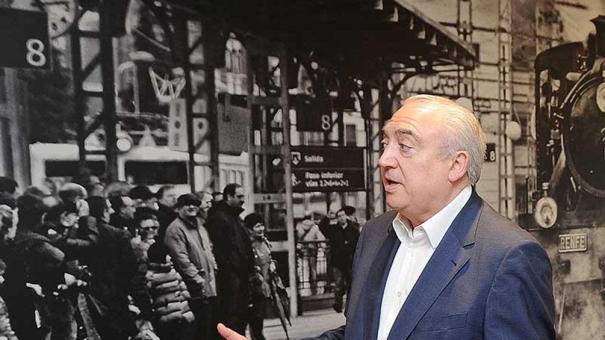 Gonzalo Antón durante un acto en Miranda de Ebro.-E. M.