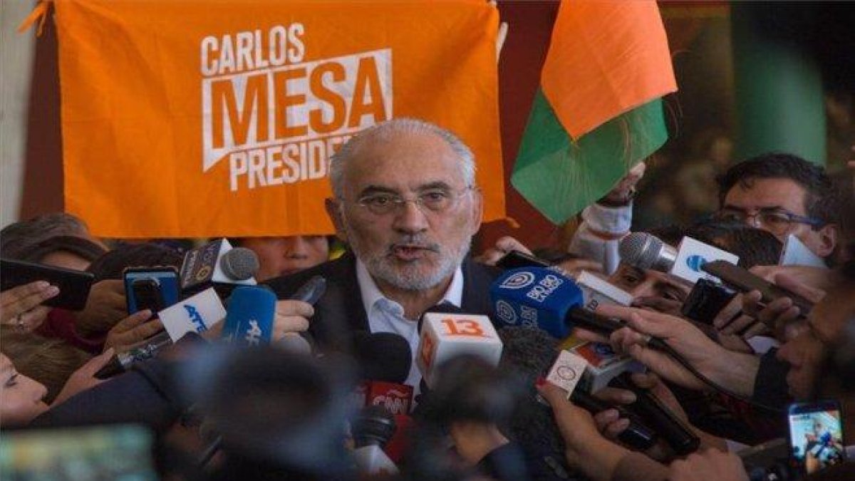 Carlos Mesa, candidato opositor a la presidencia de Bolivia.-EFE