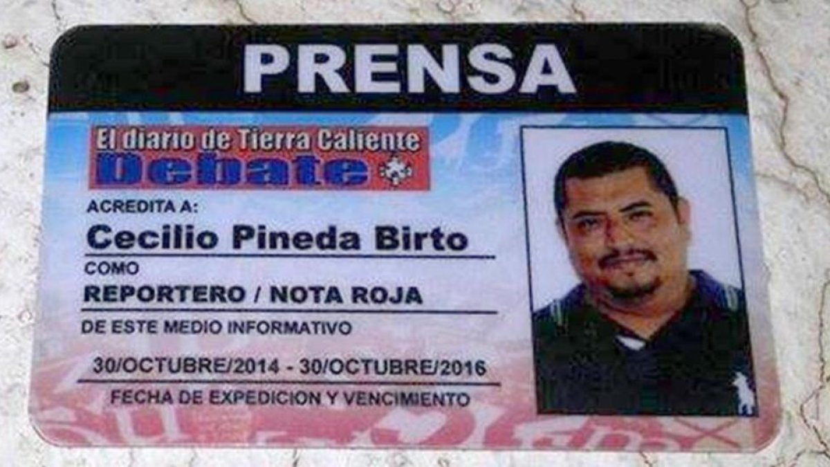 Cecilio Pineda Birto, periodista mexicano asesinado.-
