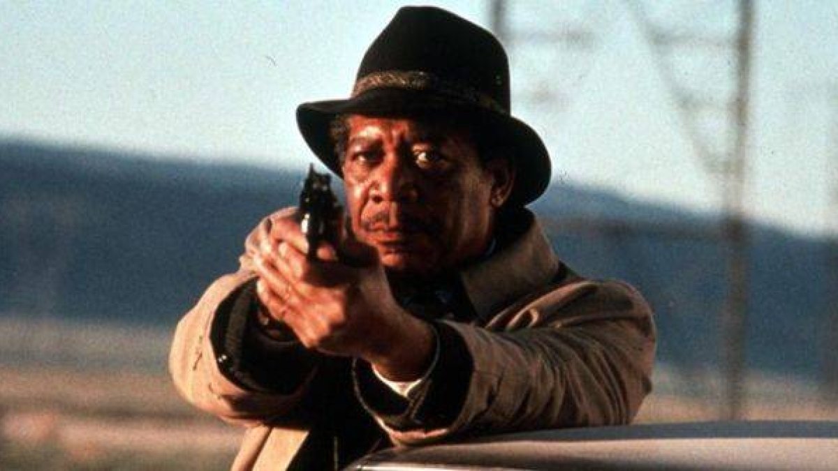 Morgan Freeman, en una escena de la pelicula 'Seven'.-