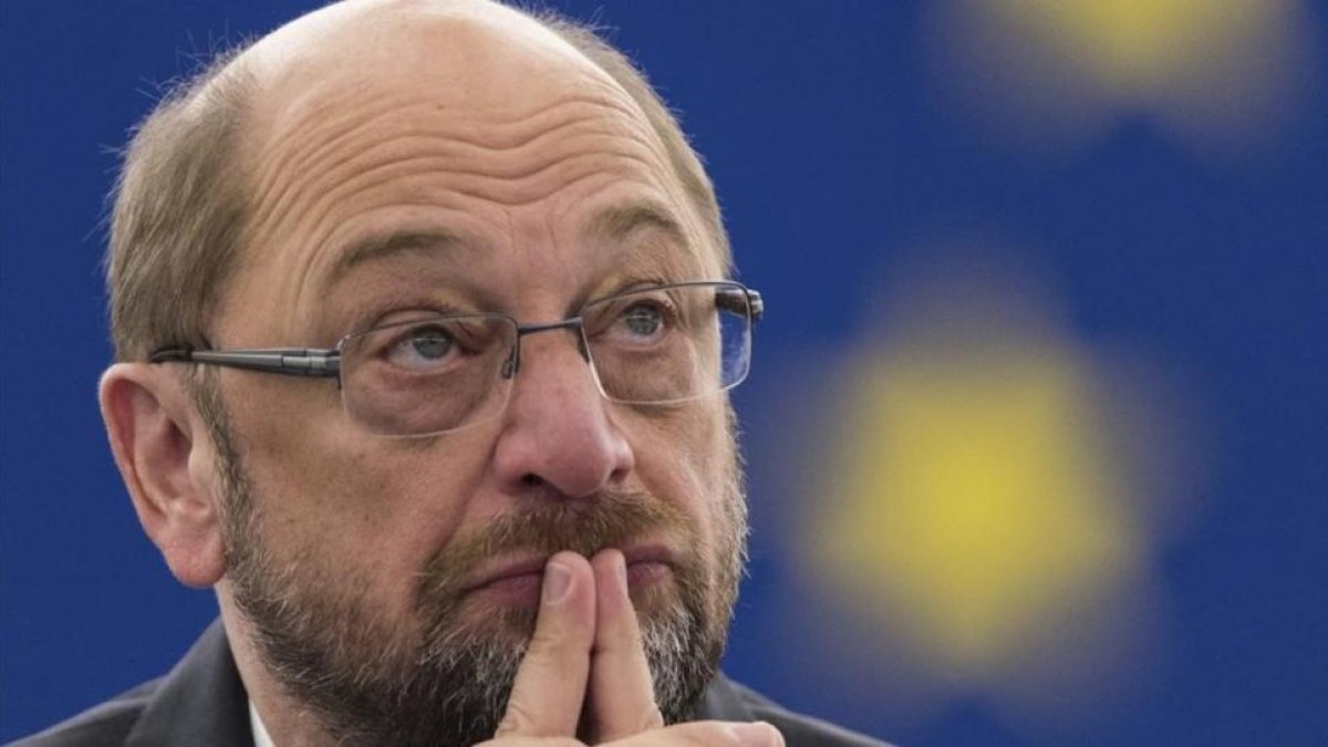Schulz, durante un debate en el Parlamento Europeo, en Estrasburgo.-EFE / PATRICK SEEGER