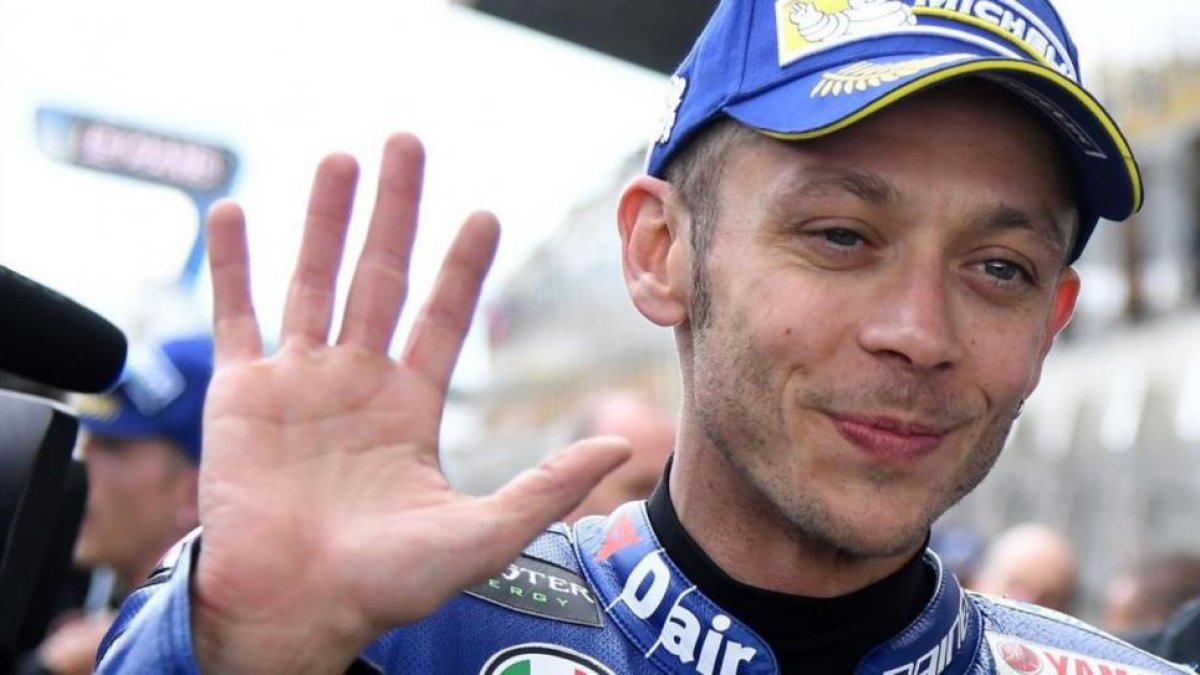 Valentino Rossi (Yamaha), tras los últimos entrenamientos del GP de Francia, en Le Mans.-AFP / JEAN-FRANCOIS MONIER
