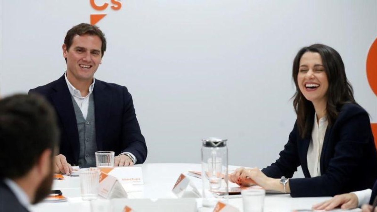 Albert Rivera e Inés Arrimadas en Madrid.-EFE