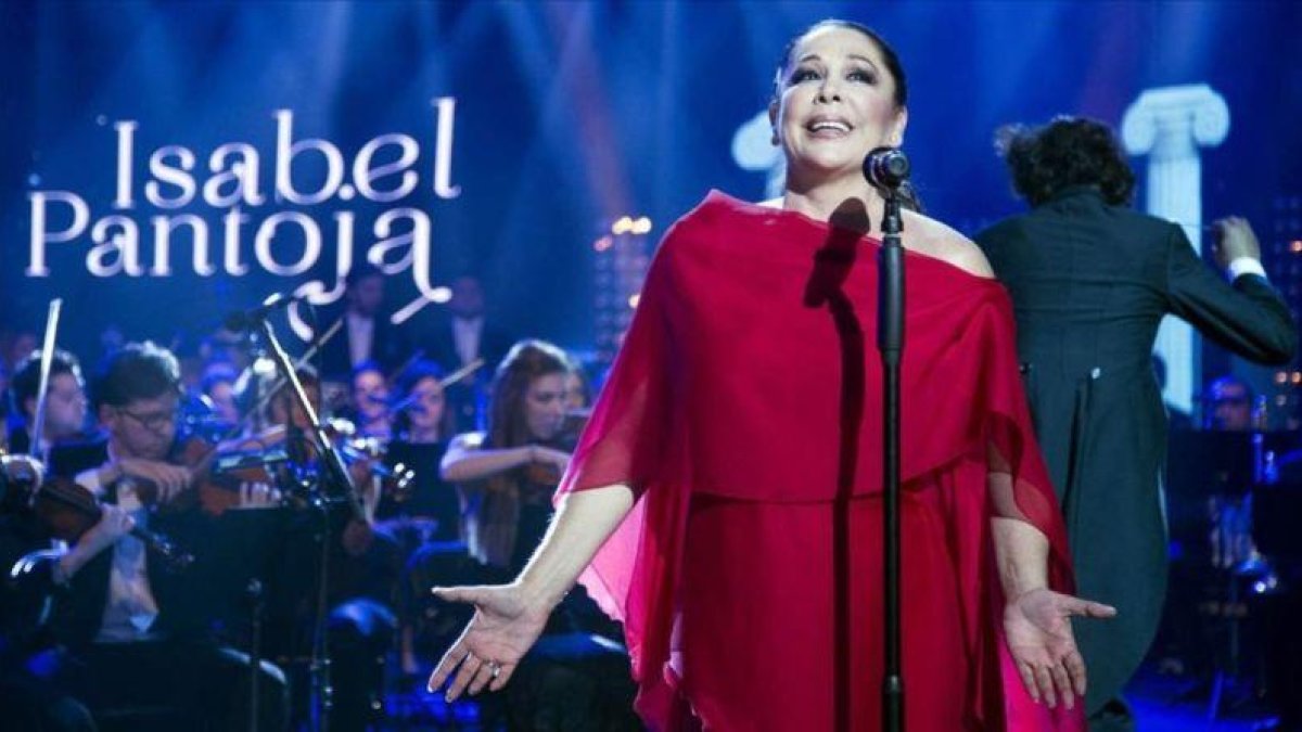Isabel Pantoja, en su actuación en 'El Hormiguero'.-