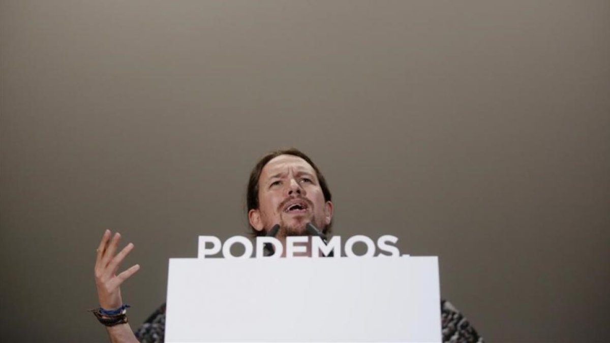El secretario general de Podemos, Pablo Iglesias.-JOSÉ LUIS ROCA
