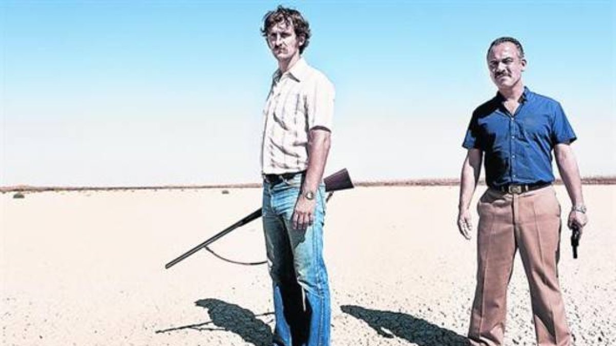 Daniel Monzón que persigue los Goya con 16 nominaciones.  'La isla mínima' 3 Raúl Arévalo y y Javier Gutiérrez, en el 'thriller' de Alberto Rodríguez, que cuenta con 17 nominaciones. 'La isla mínima' 3 Raúl Arévalo y y Javier Gutiérrez, en el 'thriller' d-