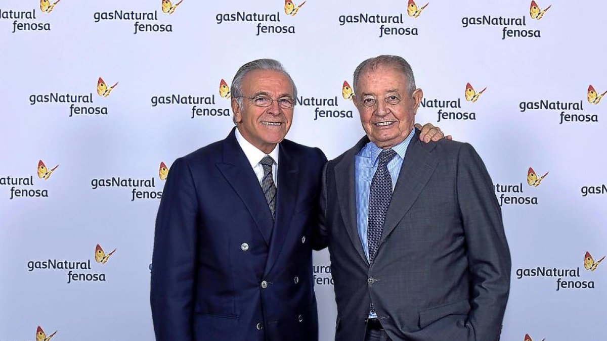 Isidre Fainé junto con Salvador Gabarró.-DAVID CAMPOS
