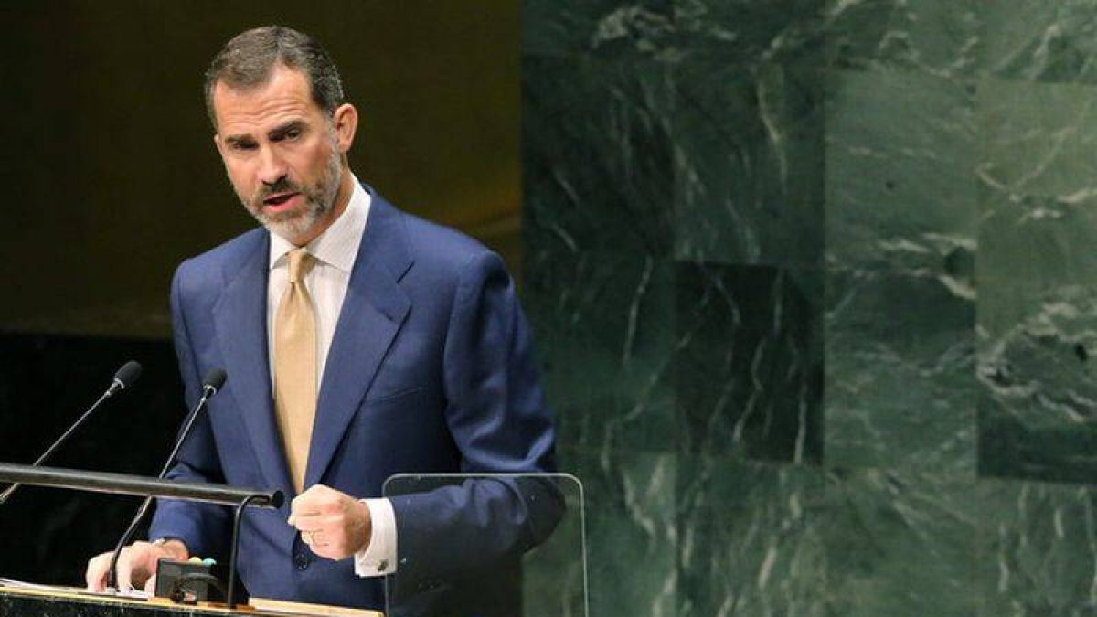 El rey Felipe, en la Asamblea General de la ONU, el pasado 24 de septiembre.-Foto: EFE / BALLESTEROS