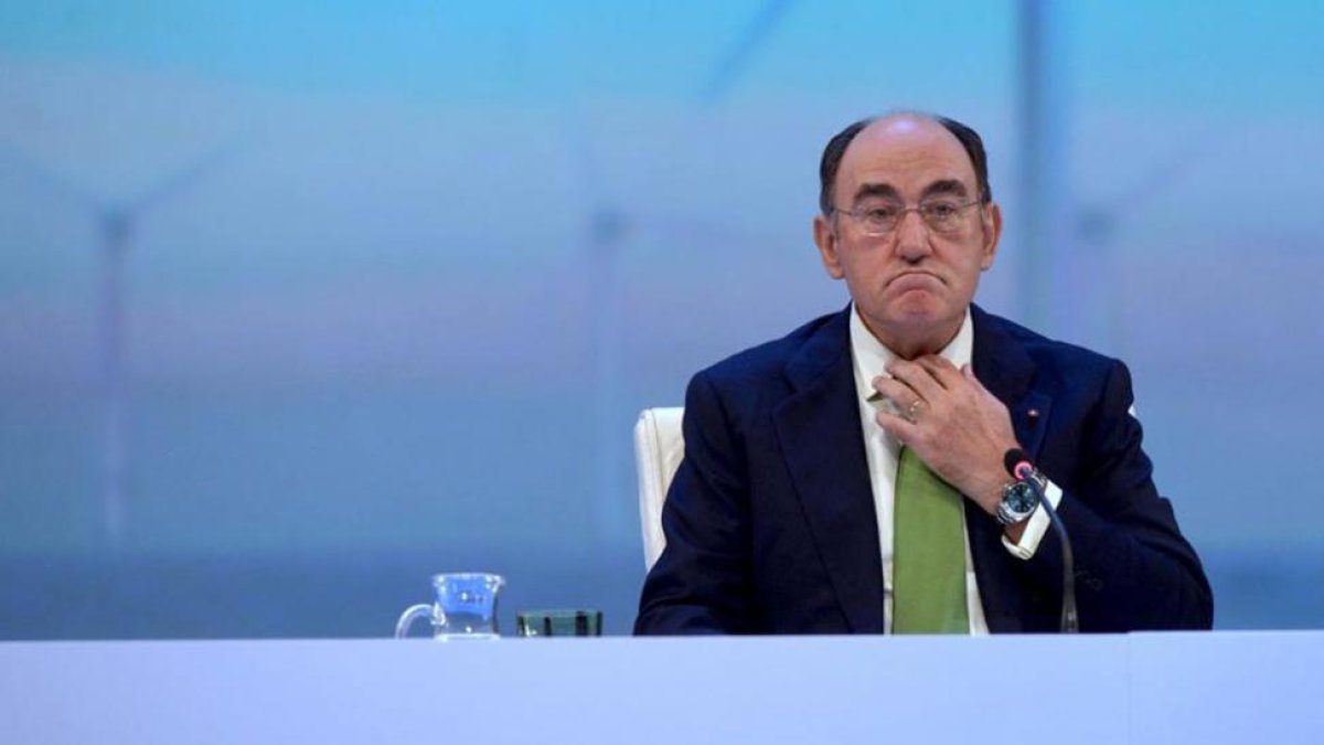 El presidente de Iberdrola, Ignacio Sánchez Galán. en la Junta de Accionistas del pasado viernes celebrada en Bilbao.-PATXI CORRAL