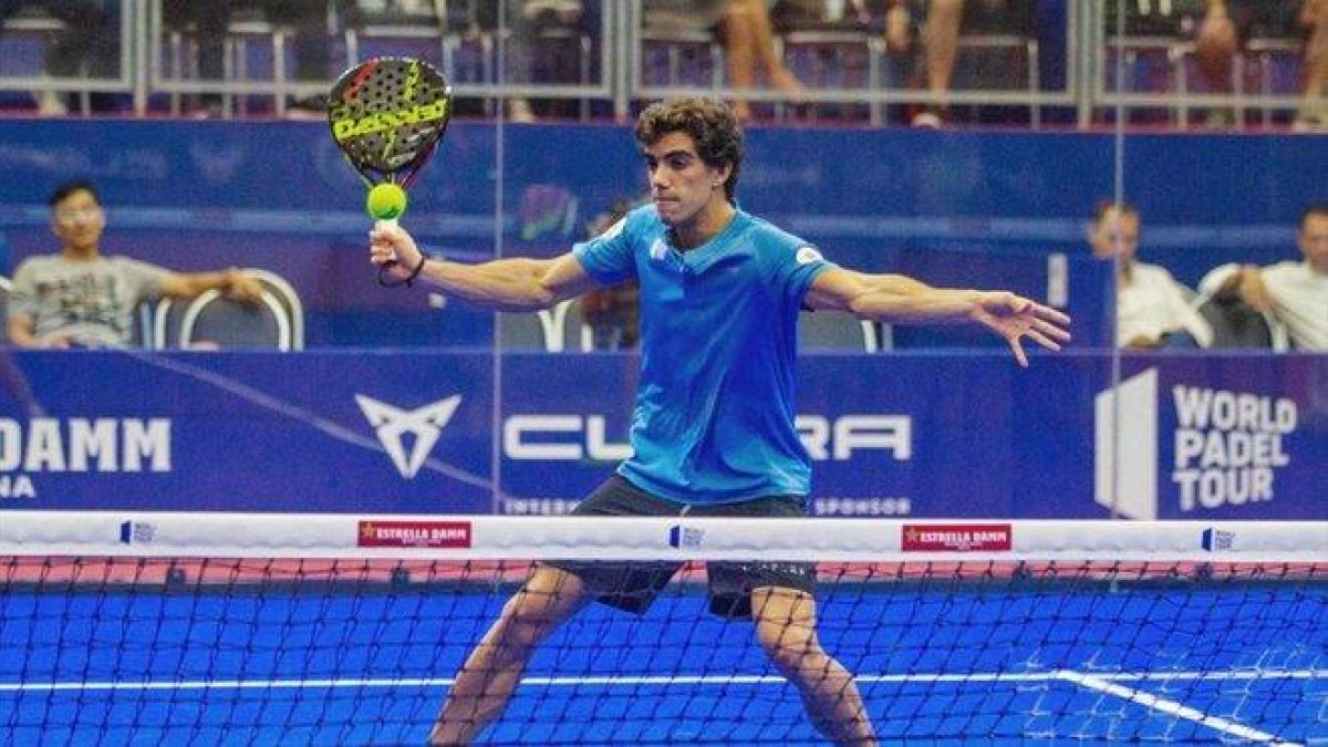 Juan Lebrón conecta un golpe en el torneo disputado en Sao Paulo la semana pasada.-WPT