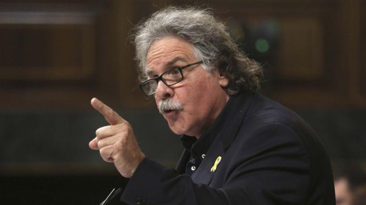 Joan Tardà, durante un pleno del Congreso.-DAVID CASTRO