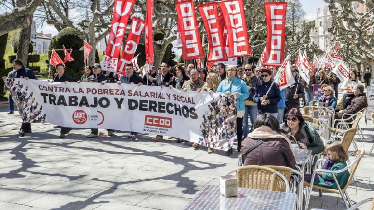 Imagen de la concentración del Primero de Mayo del pasado año.-SANTI OTERO