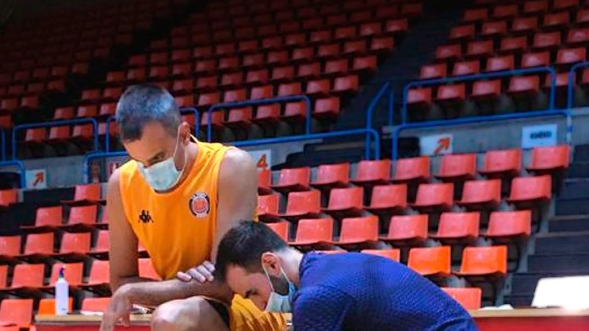 Ruiz de Galarreta completa el plan físico previo al inicio de los entrenamientos en El Plantío. CB TIZONA