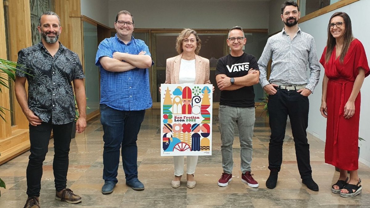 El arandino Enrique Díaz gana el concurso de carteles de las fiestas de San Froilán de León. ICAL