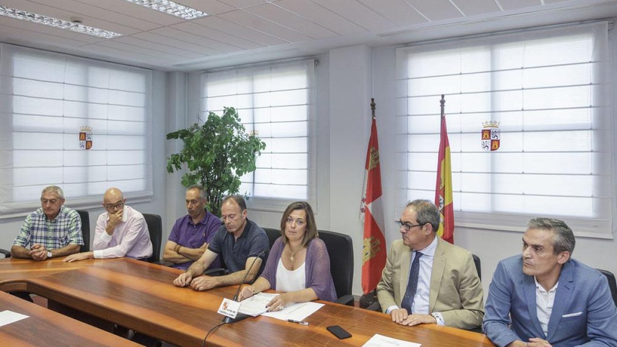 La consejera de Agricultura yGanadería, Milagros Marcos, detalló ayer en Burgos las características del proyecto.-SANTI OTERO