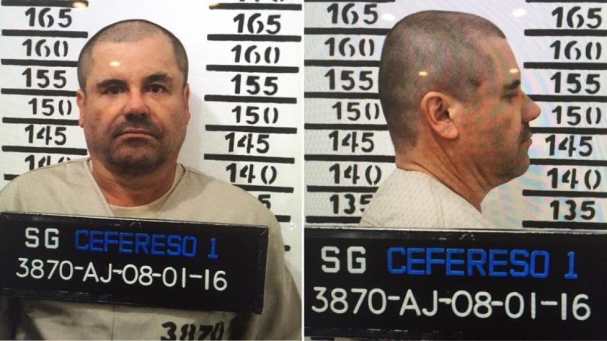 Fotos de Joaquín 'el Chapo' Guzmán tras su ingreso en el penal de alta seguridad del Altiplano (México), el 12 de enero del 2016.-EFE