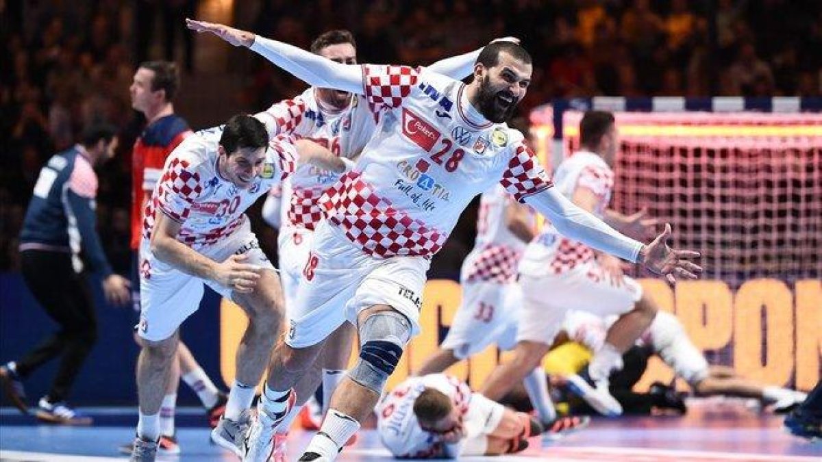 El croata Zeljko Musa, autor del último gol, celebra el pase a la final.-JONATHAN NACKSTRAND (AFP)