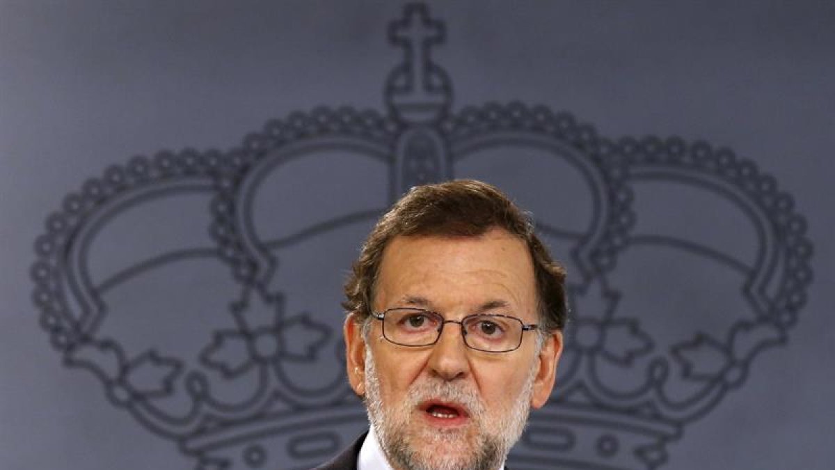 Mariano Rajoy, durante la rueda de prensa tras la primera reunión del Consejo de Ministros con el Gobierno en funciones.-EFE