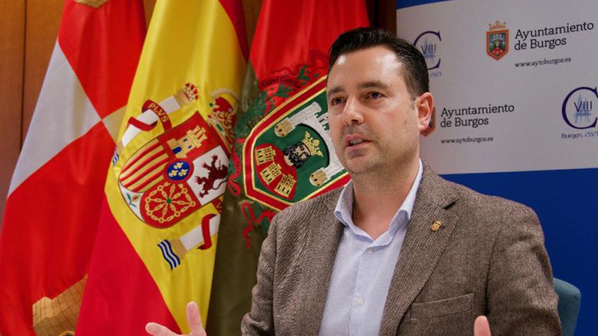 De la Rosa, duirante la Junta de Portavoces, que se realizó ayer de manera telemática. ECB