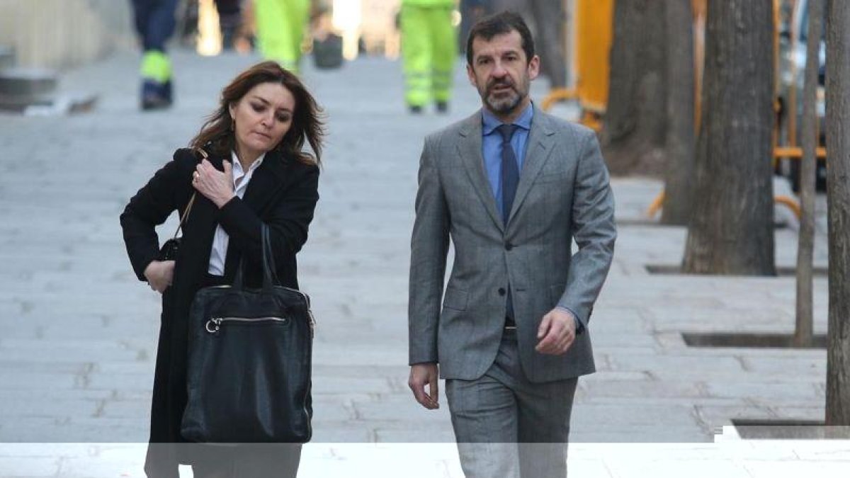 El jefe de los Mossos, Ferran López, esta mañana llegando al Tribunal Supremo.-DAVID CASTRO