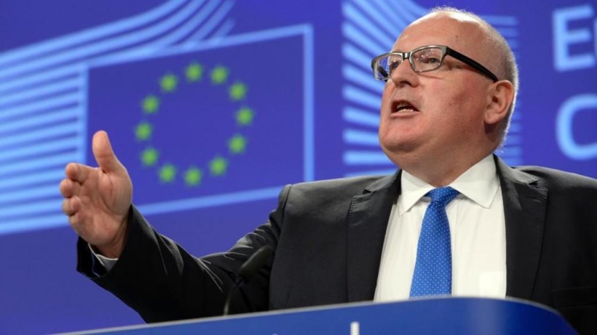 El vicepresidente primero de la Comisión Europea, Frans Timmermans.-THIERRY CHARLIER / AFP