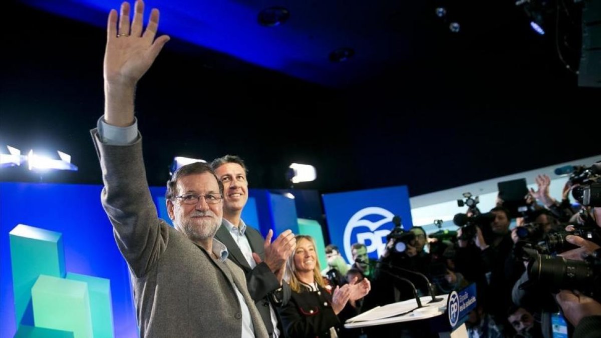 Acto del presidente del Gobierno, Mariano Rajoy, en la Llotja de Lleida.-TAREK