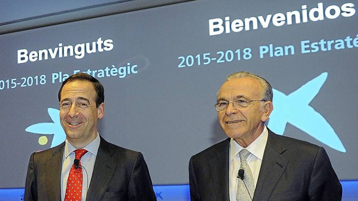 Gonzalo Gortázar e Isidro Fainé, en Londres.-EL MUNDO