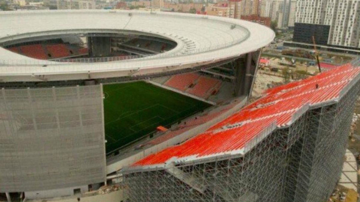 Imágenes aéreas del Ekaterinburg Arena-/ TWITTER