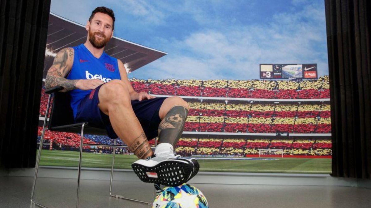 Leo Messi posa para Sport.-