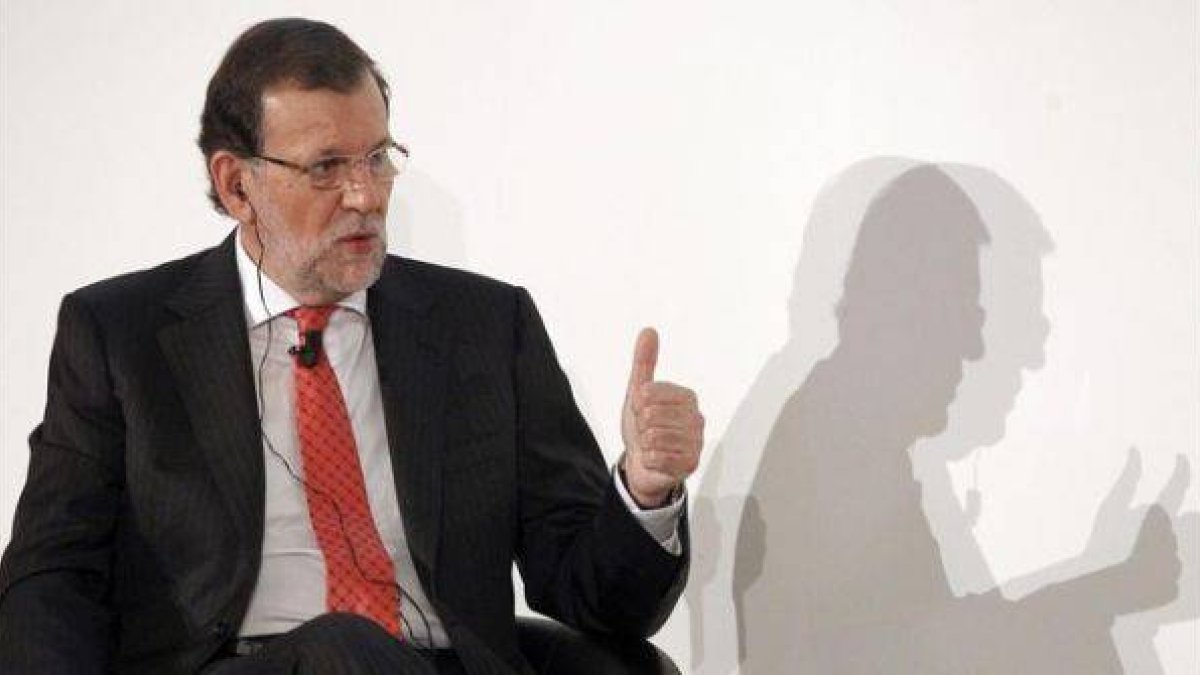 Mariano Rajoy, durante su intervención en el acto del 'Financial Times'.-Foto: EFE
