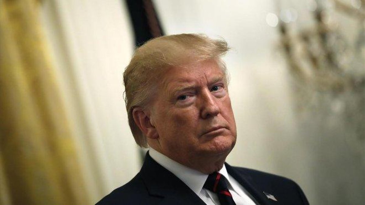 El presidente de EEUU, Donad Trump, en un acto en la Casa Blanca.-YURI GRIPAS (POOL) (EFE)